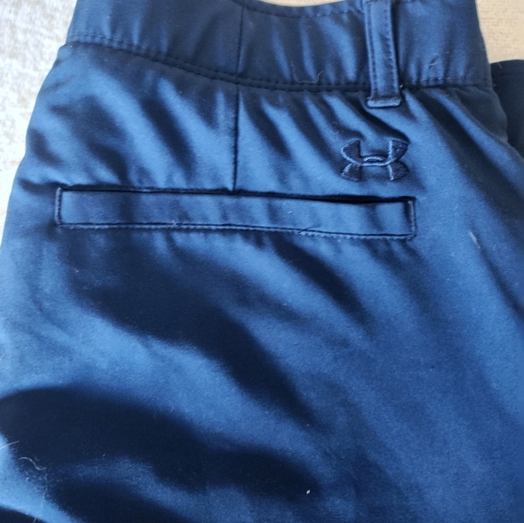 Under Armour Dark Blue High Waist Women's Shorts - Picture 3 of 3